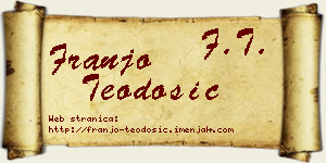 Franjo Teodosić vizit kartica